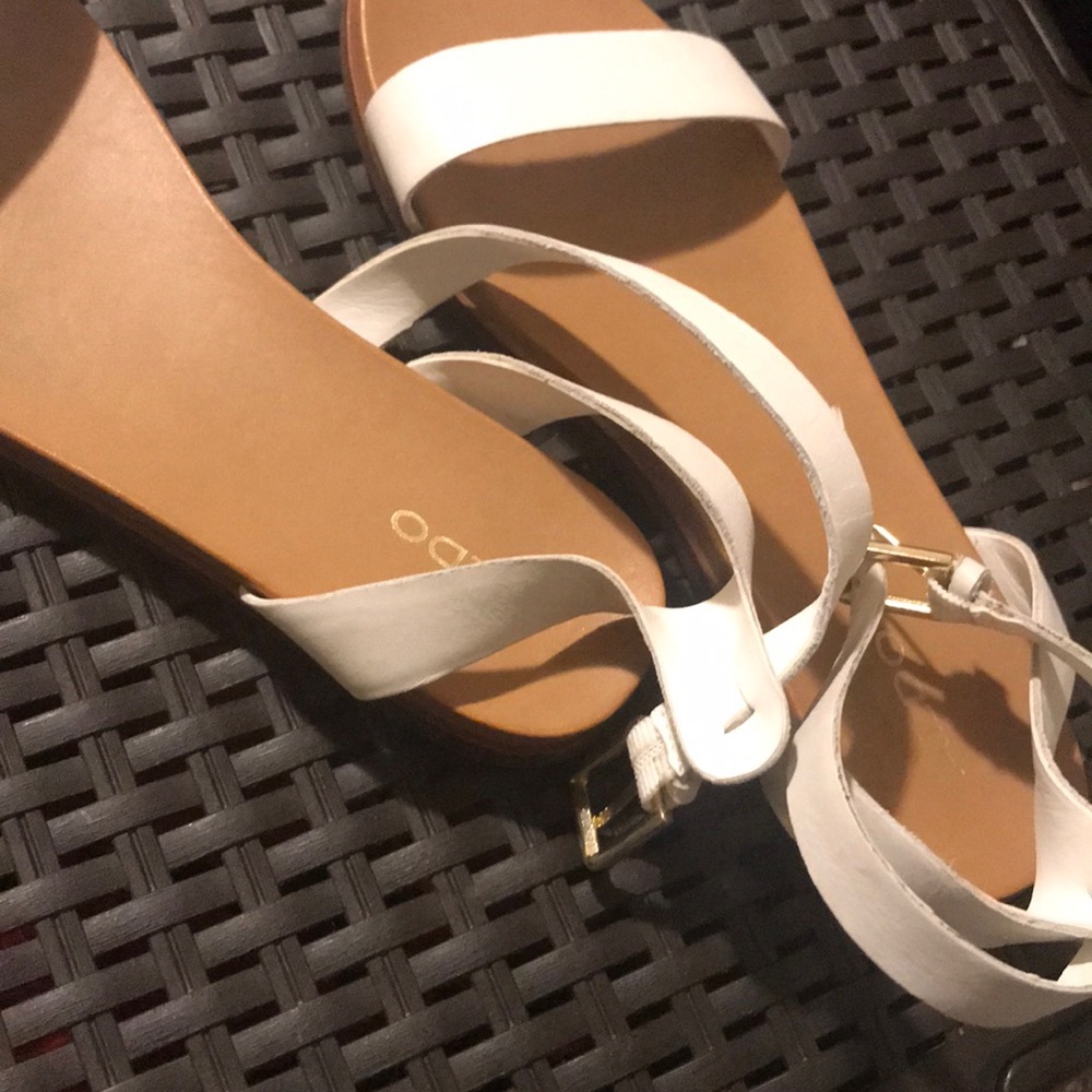White Aldo Sandals